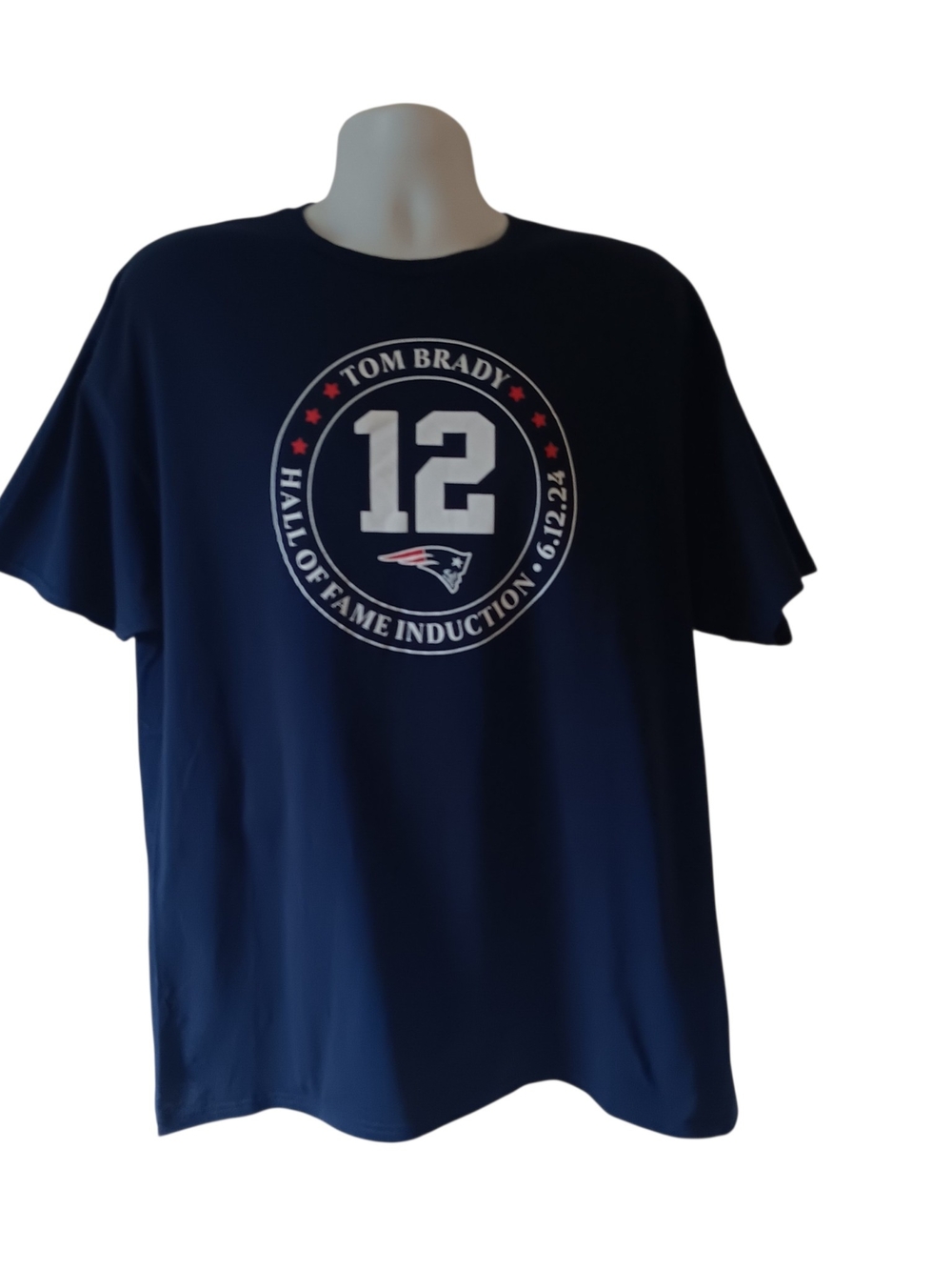 Patriots Tom Brady Hall of Fame Induction men's short sleeve  t-shirt size XL